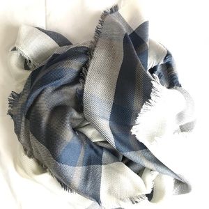 J.Jill Scarf // Like New // Blue and Cream Plaid